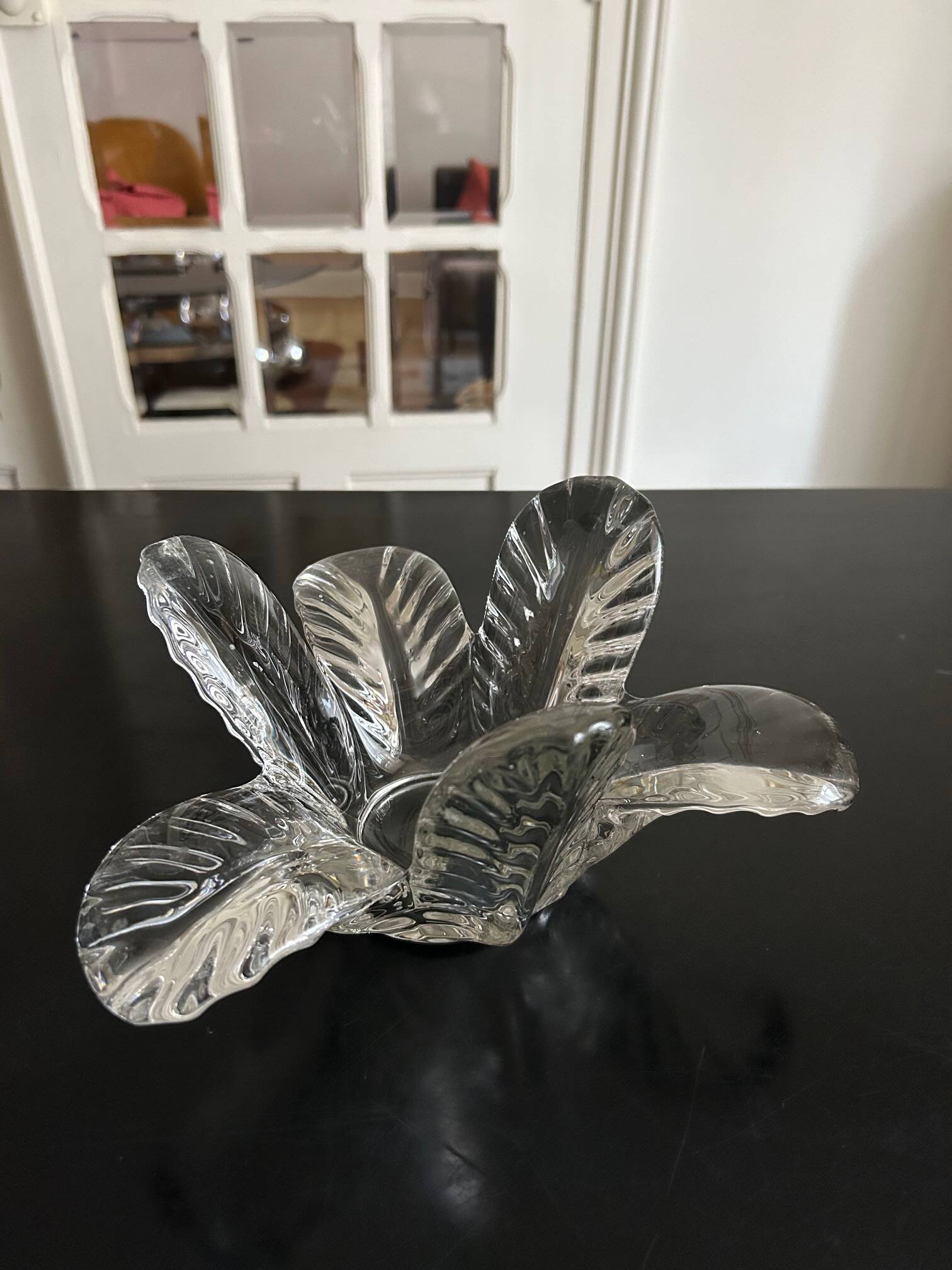crystal flower bowl