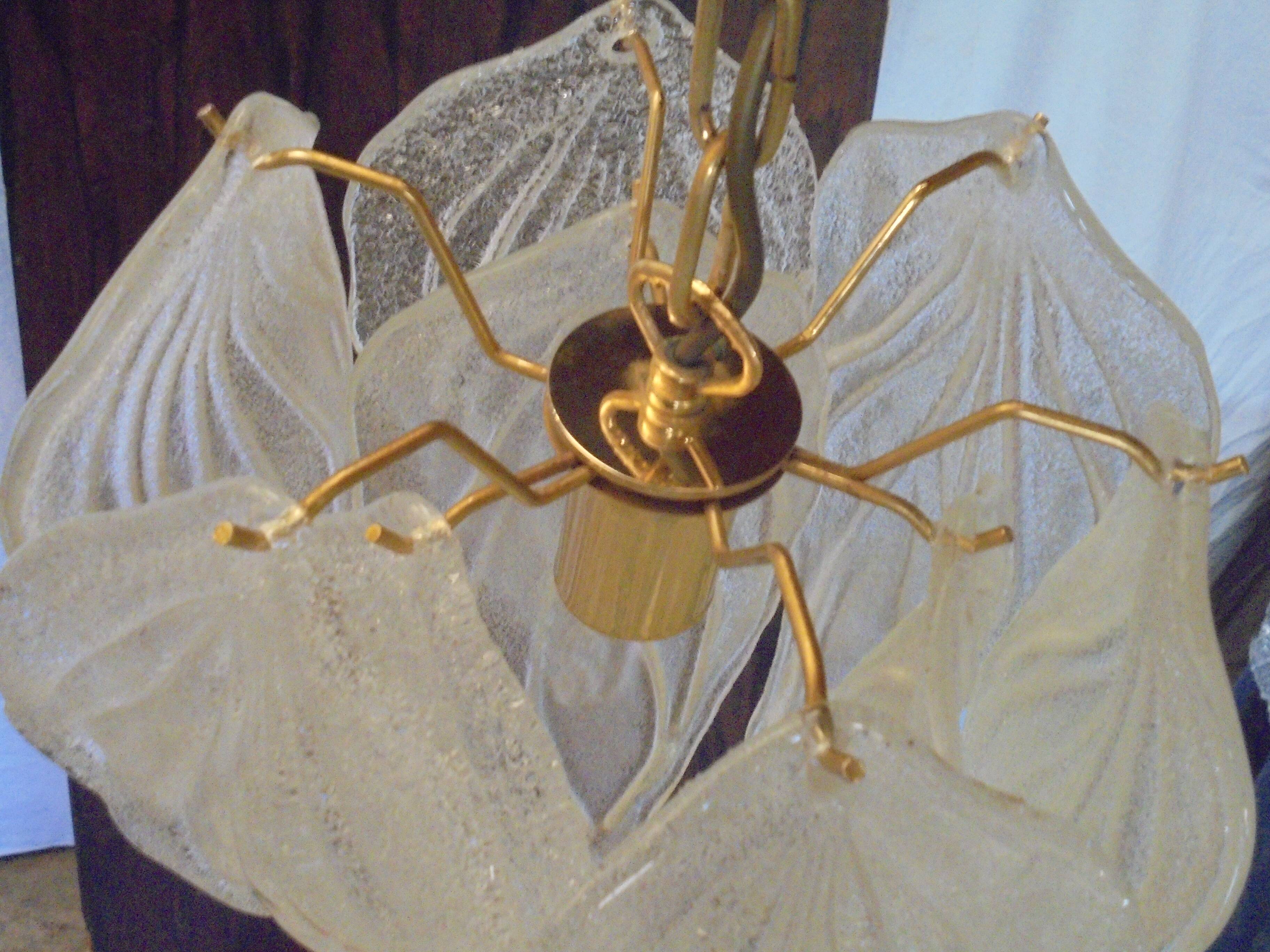 Murano glass chandelier published by Novaresi,80s