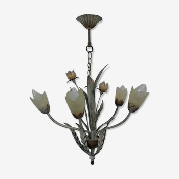 Flower chandelier, vintage.