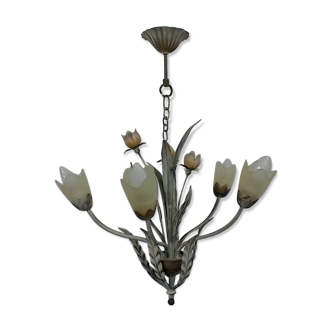 Flower chandelier, vintage.