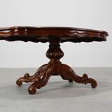Victorian Cherrywood Oval Coffee Table, England, circa 1850