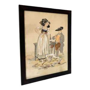 Lithographie de l'alsace