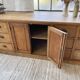 XXL solid oak counter sideboard