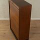 Tambour cabinet from the 1950s, dark stained oak veneer