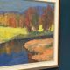 Huile sur panneau suédoise d'époque mi-siècle – « Reflets d'automne » par Svän Grandin (1906–1982) – Vintage et encadrée – 45 × 54 cm (17,7" × 21,3")