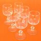 6 liquor walking glasses Transparent glass 1970s