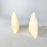 Set of two opaline glass lamps 1980s
