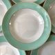 Lot de 6 assiettes creuses Longchamp couleur Céladon années 50