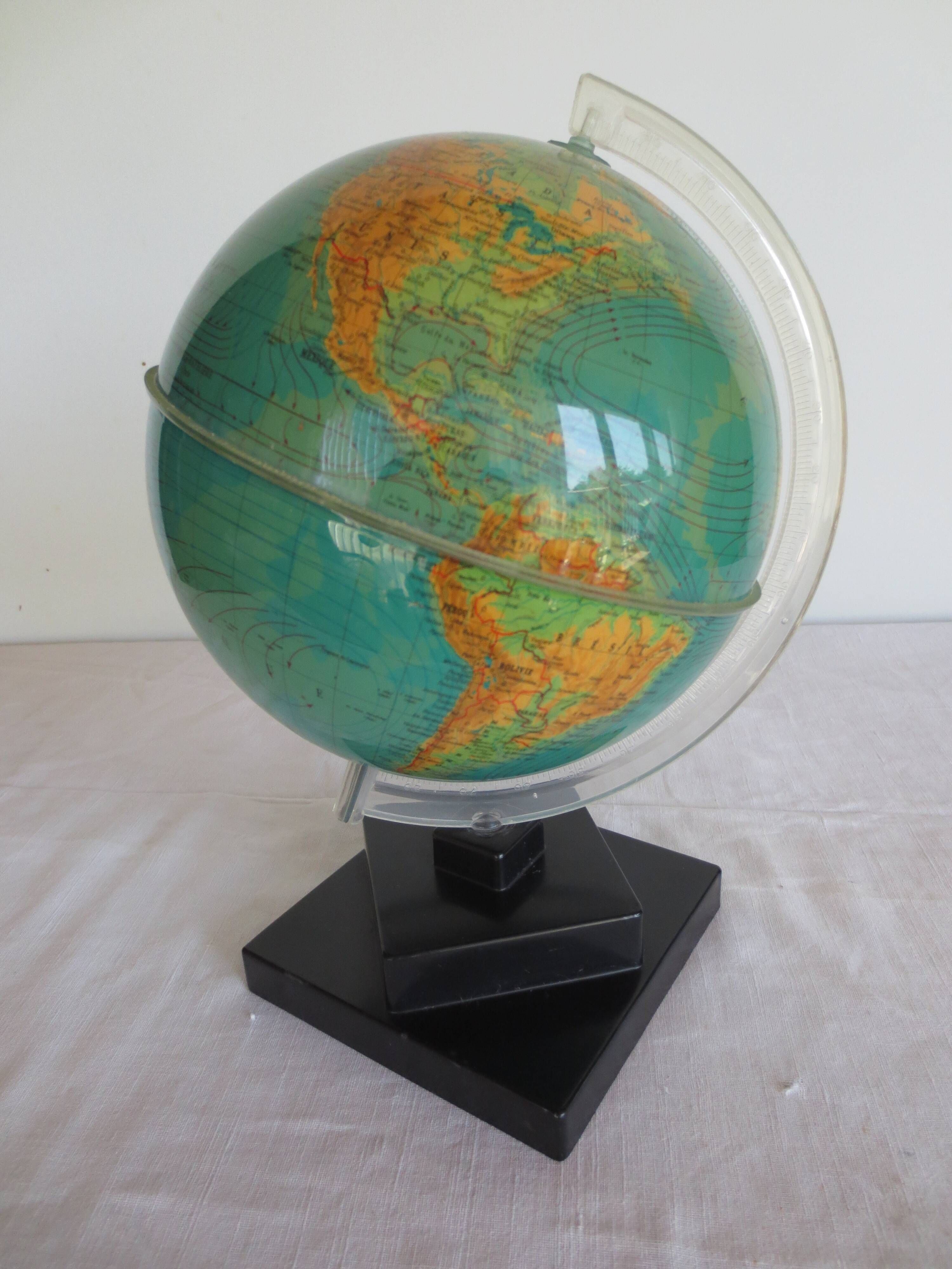 globe earth / black plastic base