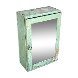 Antique farmhouse cabinet with mirror