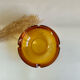 Amber vintage glass ashtray tray