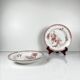 Set of 3 "Fontange" soup plates, Sarreguemines, red, 19th century