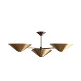 1950s Mid Century Brass Simms 3-Light Sputnik Chandelier – Curved Arm Linea