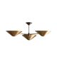 1950s Mid Century Brass Simms 3-Light Sputnik Chandelier – Curved Arm Linea