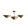 1950s Mid Century Brass Simms 3-Light Sputnik Chandelier – Curved Arm Linea