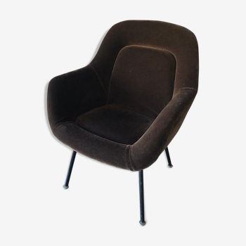 Vintage velvet-covered chair