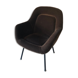 Vintage velvet-covered chair