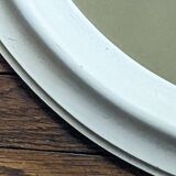 Grand miroir ovale bois peint décoration scandinave campagne brocante slow