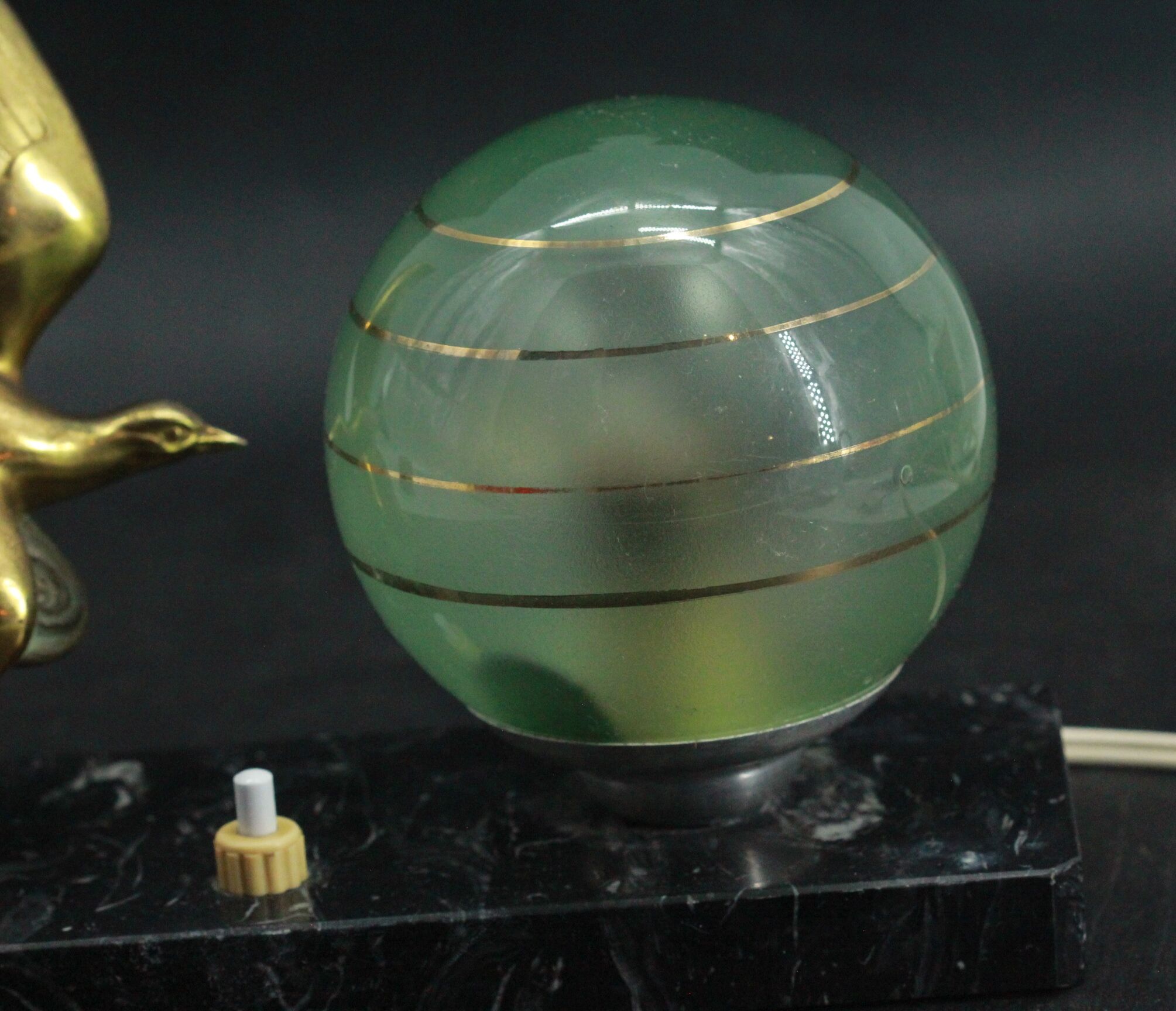 Art deco bird lamp