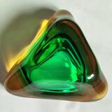 Vide-poche jaune or & vert Murano