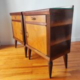 Paire de tables de chevet Italienne de 1950
