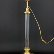 House the dolphin, lamp foot in plexiglass and gold metal design 1970