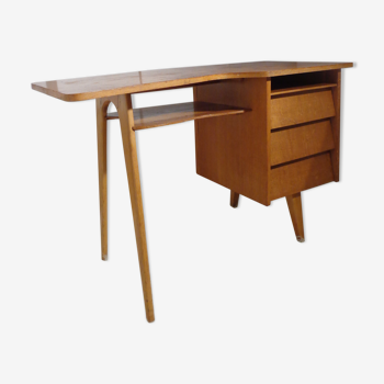 Bureau vintage scandinave forme haricot pieds compas