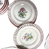 42-piece Lunéville KG tableware set with floral decoration, 20th century