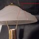 Glass and gilded metal ceiling lamp
