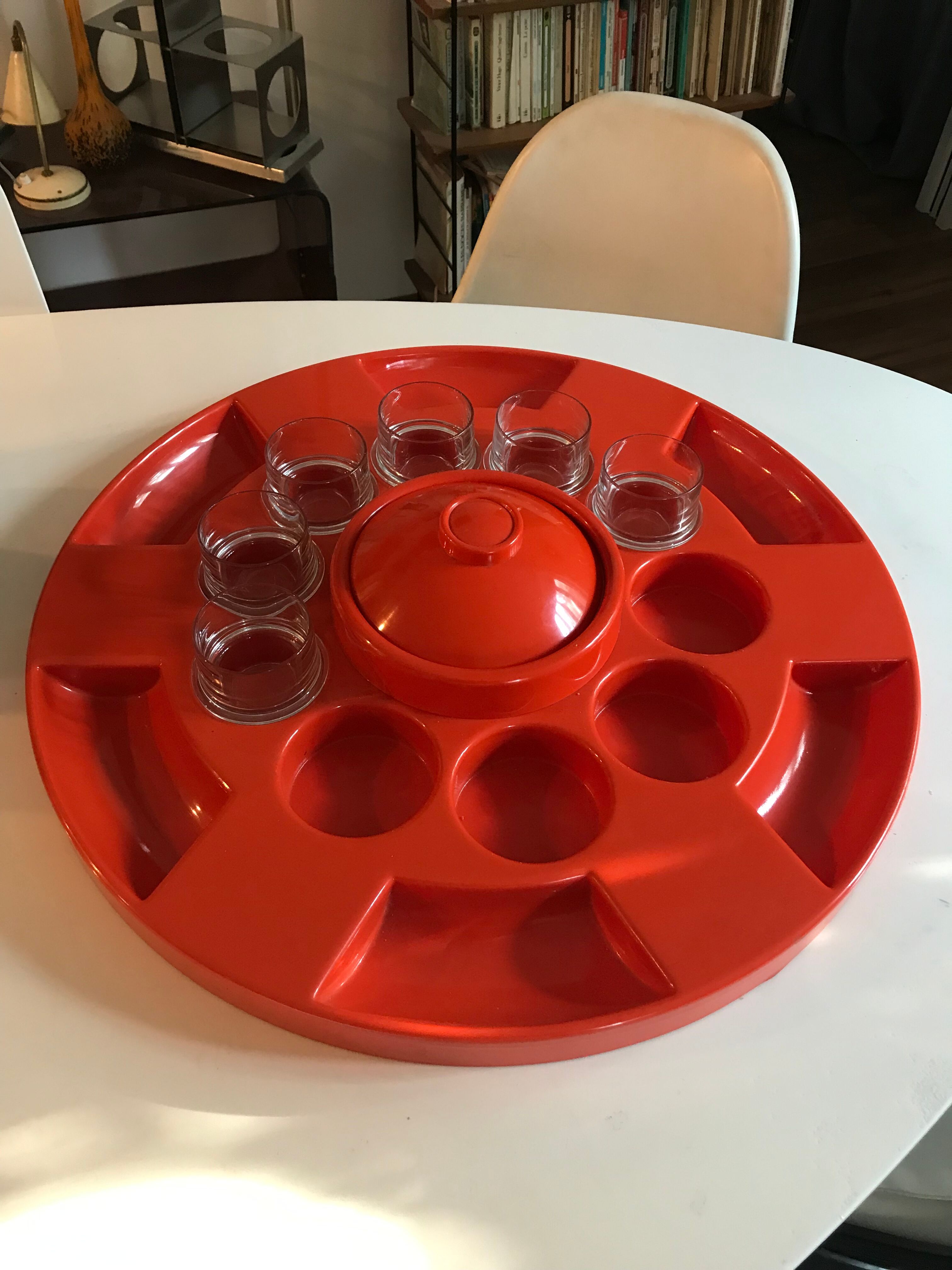 Huge vintage table top orange 70s