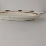 PLat ovale art déco faïence de Longwy
