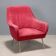 Vintage design armchair in fabric and brass, Italy, 1950s-1960s.