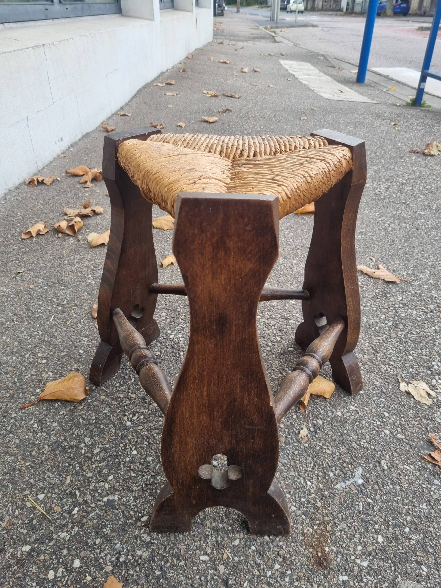 Antique Gothic Arts and Crafts stool