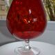Vase rouge sur pied vintage italy