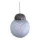 Art Deco glass ball pendant with floral decor