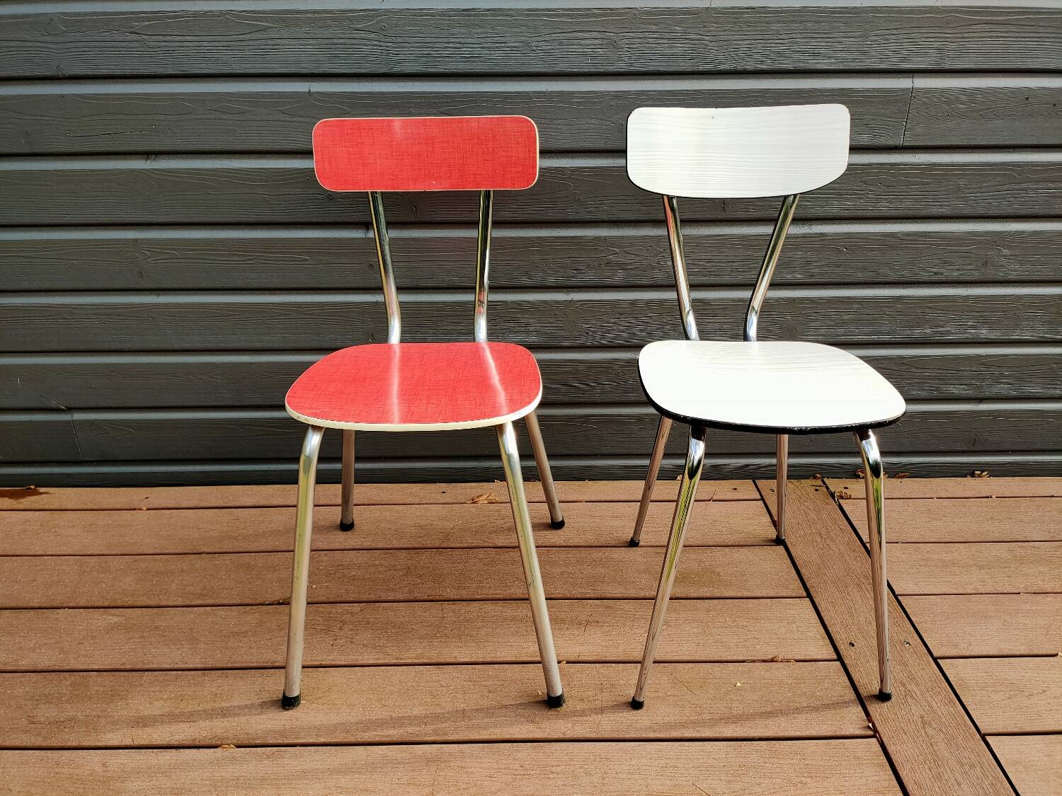 Pair of vintage Formica chairs