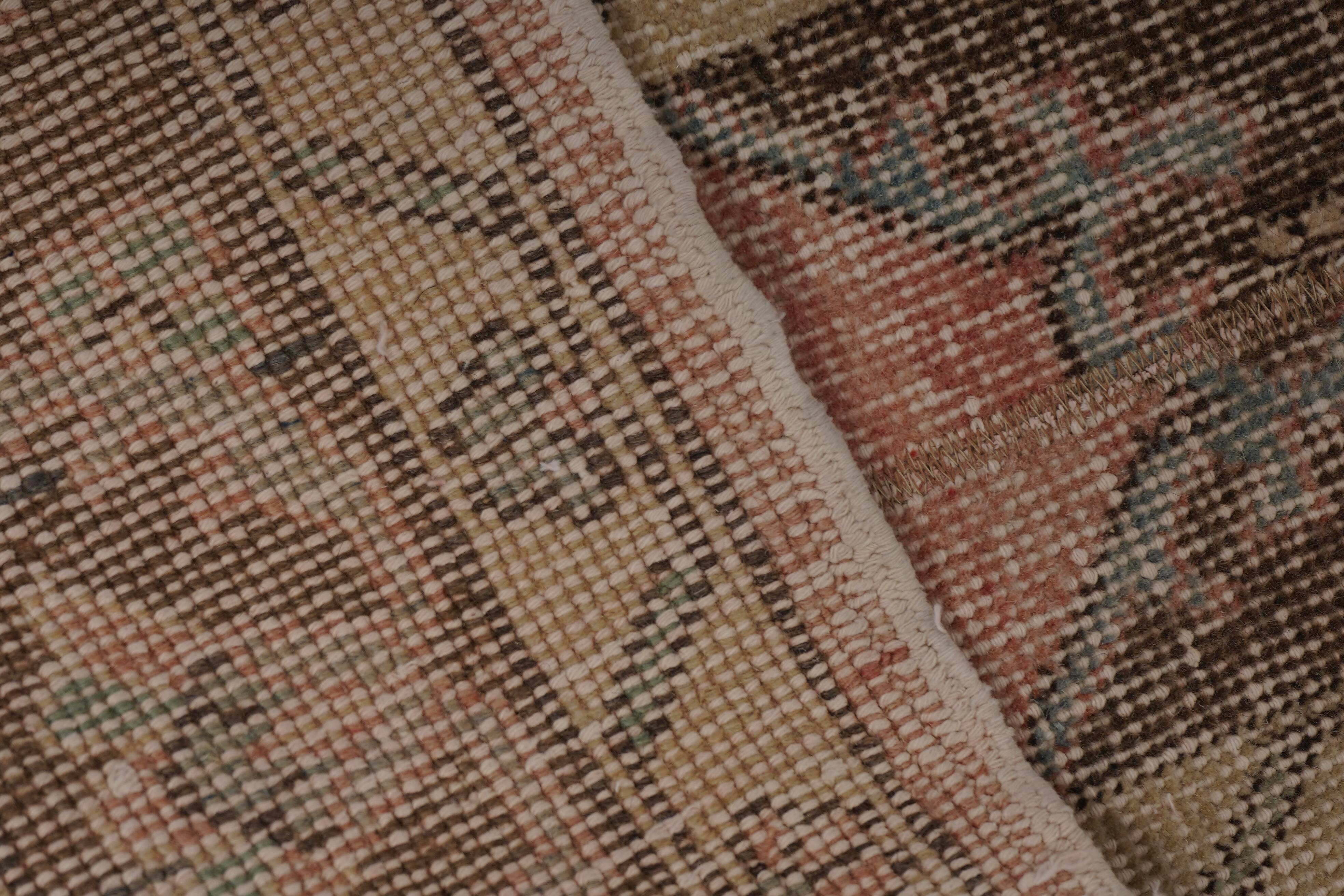 Vintage Turkish Oushak Rug Handwoven 55x733 cm