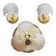 Rare set of wall sconces and shell ceiling light.