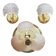 Rare set of wall sconces and shell ceiling light.