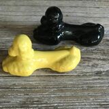 Lot of 12 vintage poodle-shaped knife holders