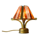 Brutalist table lamp in metal and hammered murano by longobard italy