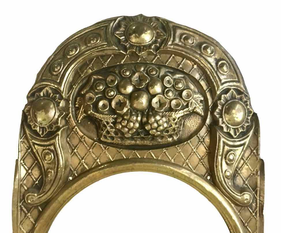 Vintage brass frame mirror