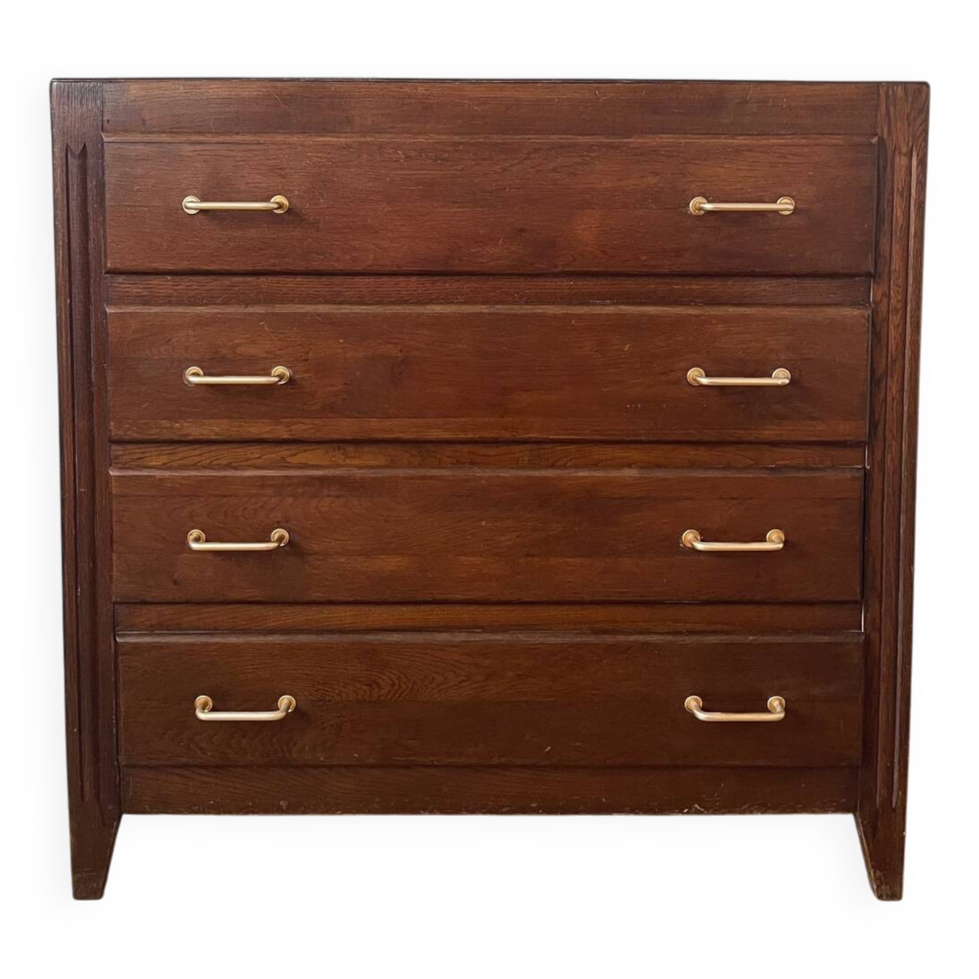 Commode en bois massif vintage années 60