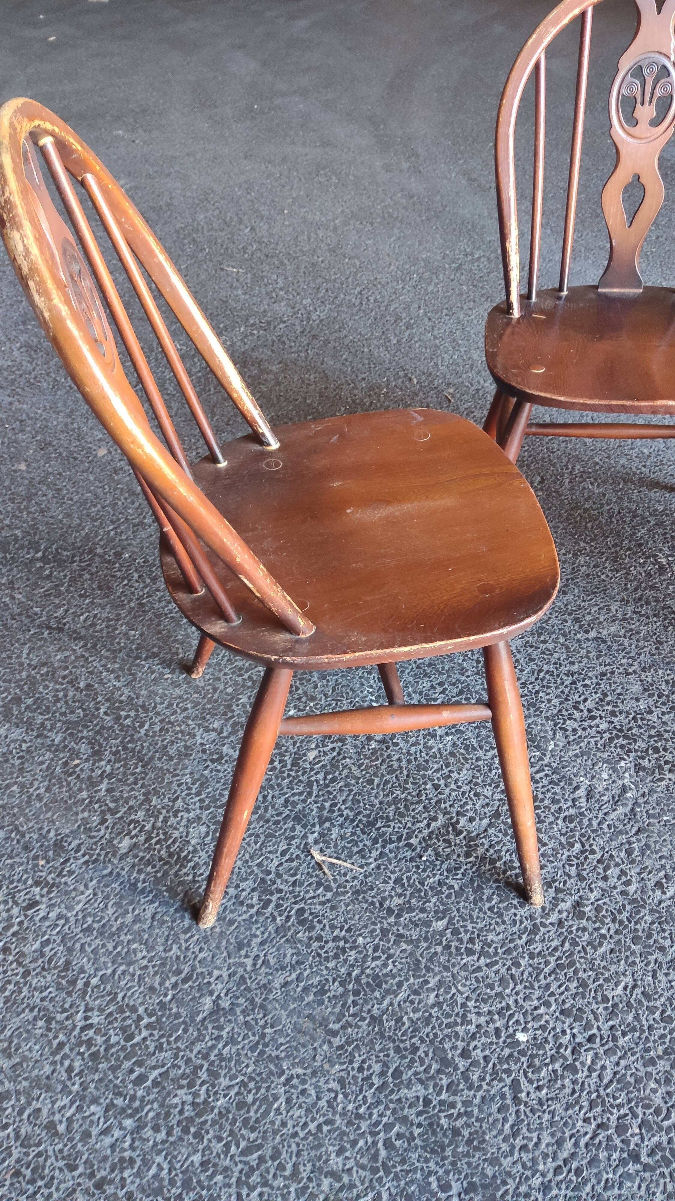Série de 4 chaises Ercol des années 60