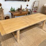 Solid oak farmhouse table with extensions