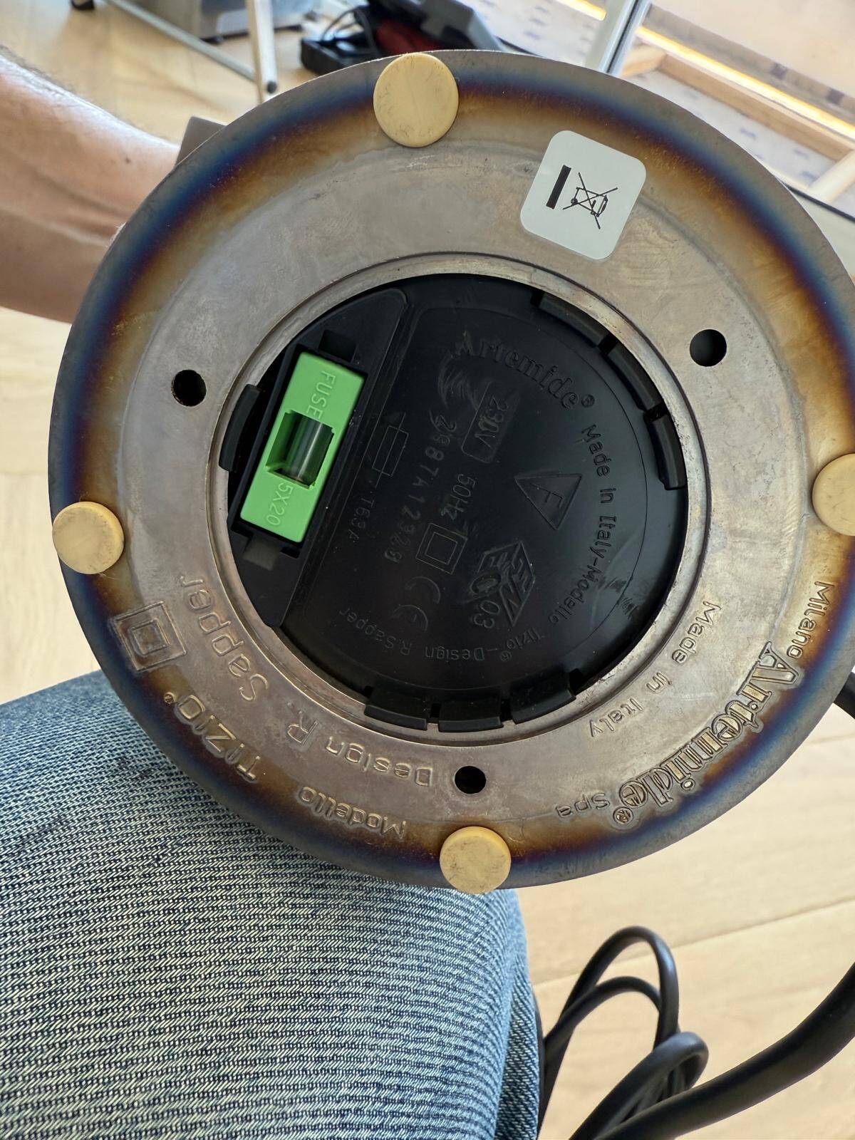 Tizio lamp by artemide in titanium