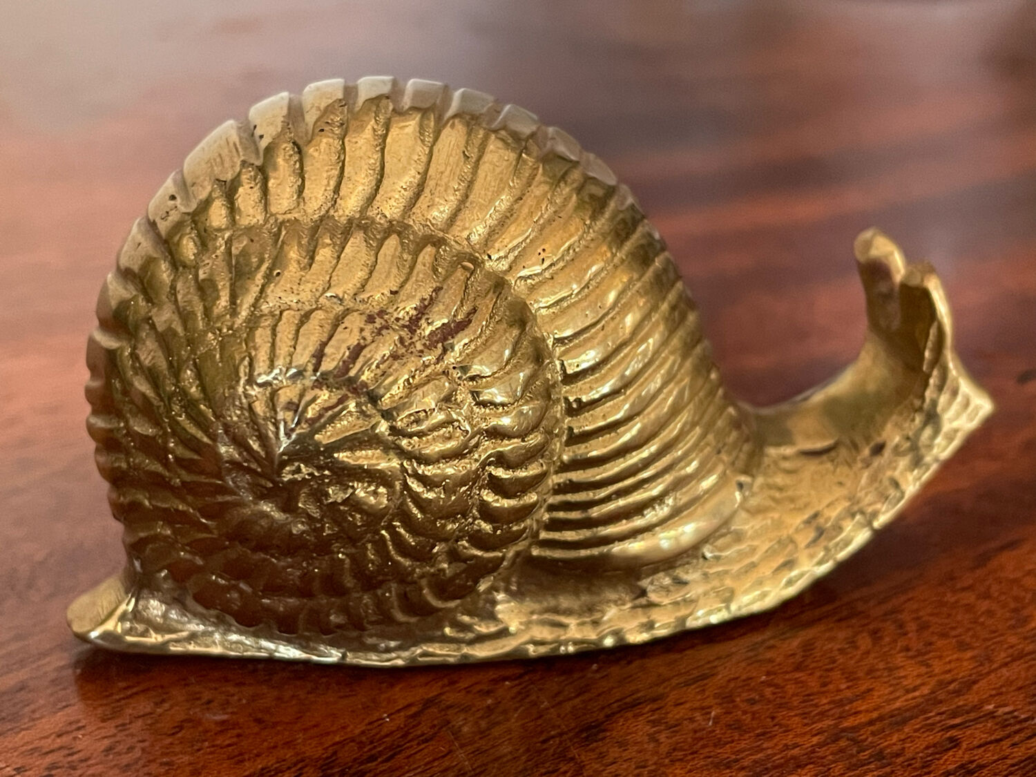 Vintage brass snail