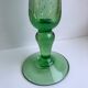 Biot bubble glass candle holder signed green years 60-70