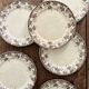 Set of 6 antique ironstone dinner plates, Alphand pattern