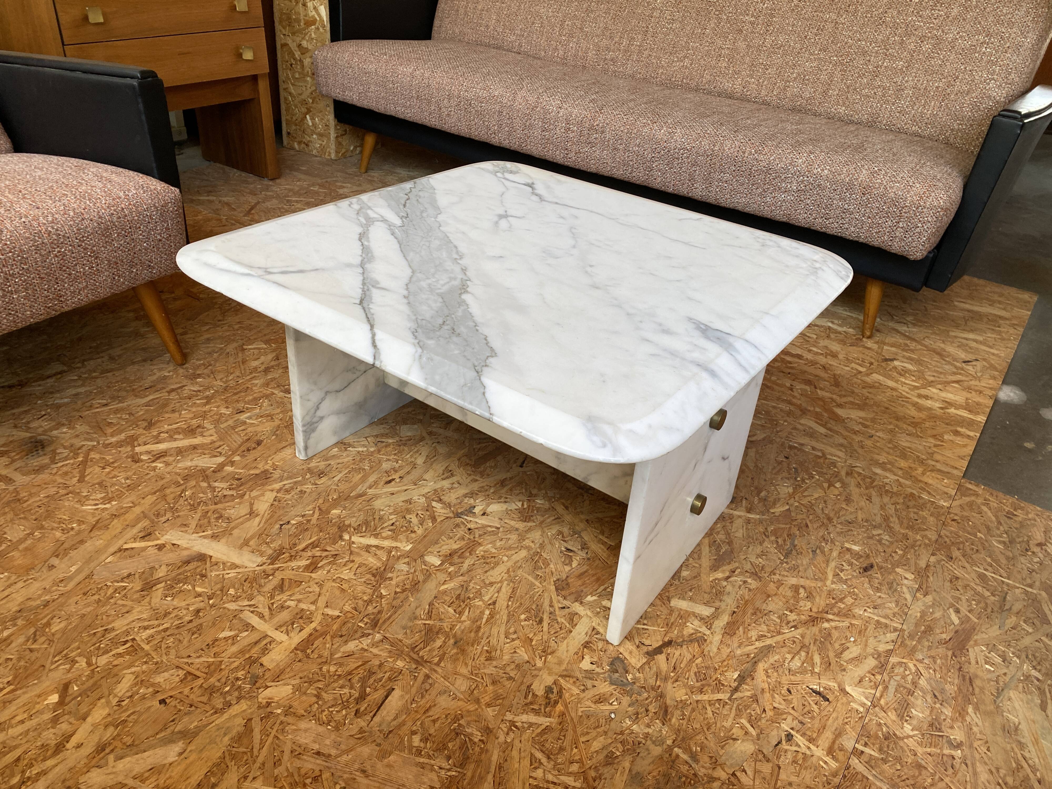 Vintage marble coffee table, 1980s